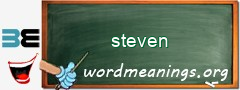 WordMeaning blackboard for steven